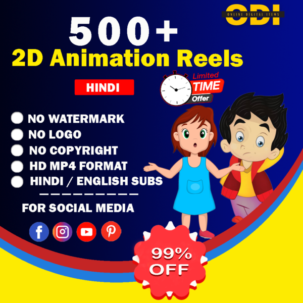 500+ 2D Animation Reels Bundle