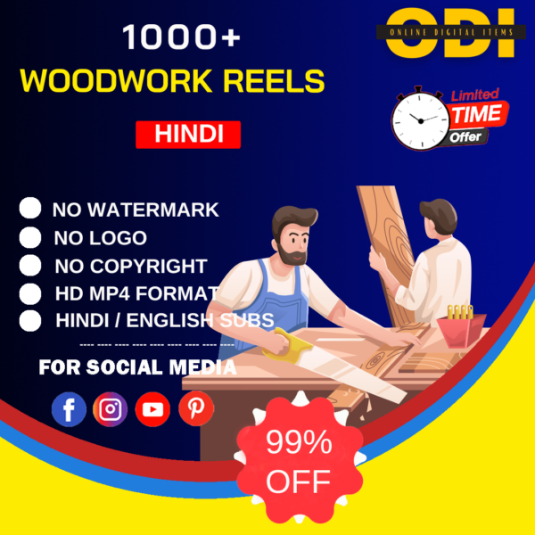 1000+ Woodwork Reels Bundle