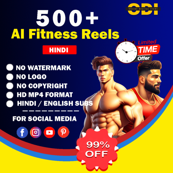500+ AI Fitness Reels Bundle