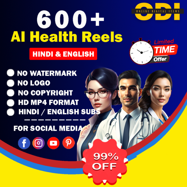 600+ AI Health Reels Bundle